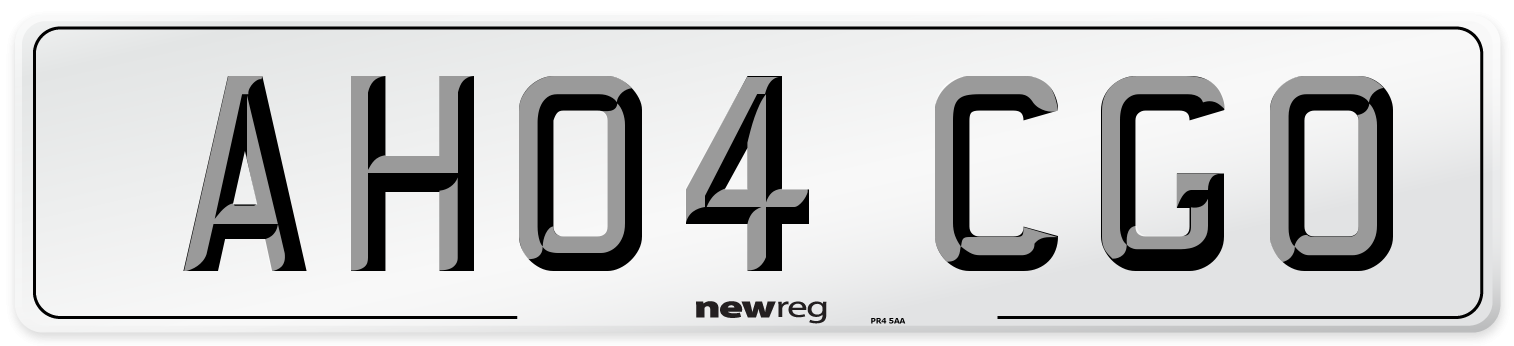 AH04 CGO Number Plate from New Reg